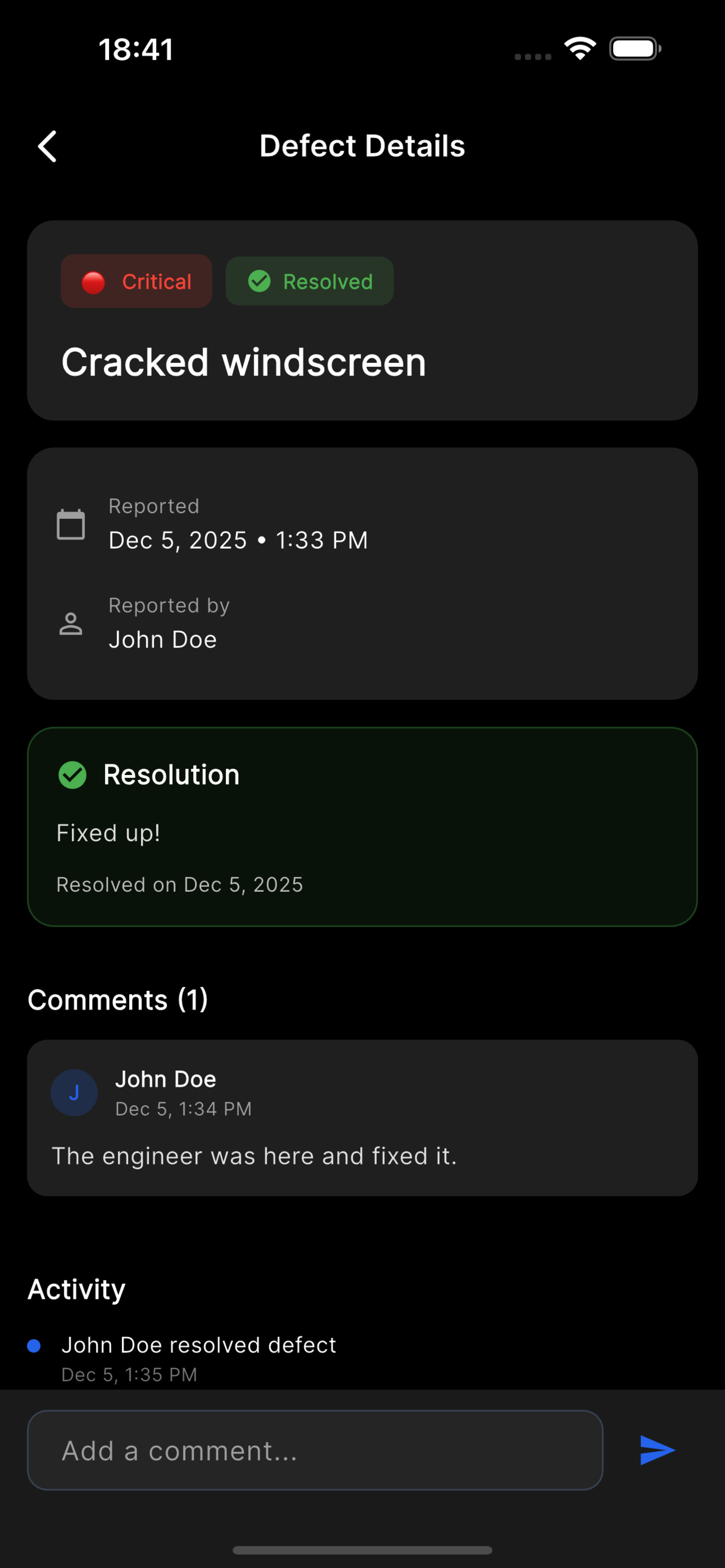 Resolution History
